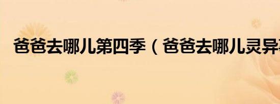 爸爸去哪儿第四季（爸爸去哪儿灵异事件）