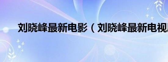 刘晓峰最新电影（刘晓峰最新电视剧）