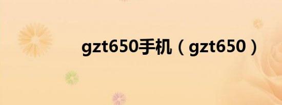 gzt650手机（gzt650）