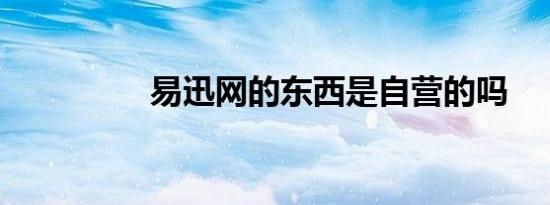 易迅网的东西是自营的吗