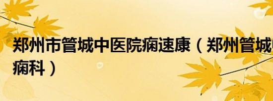 郑州市管城中医院痫速康（郑州管城中医院癫痫科）