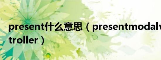 present什么意思（presentmodalviewcontroller）