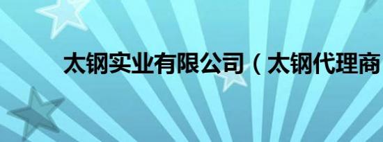 太钢实业有限公司（太钢代理商）