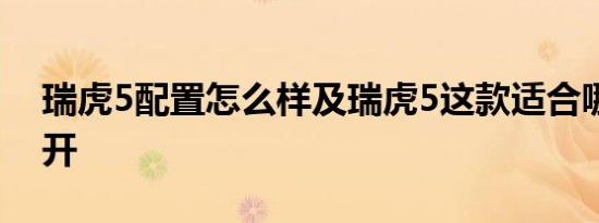 瑞虎5配置怎么样及瑞虎5这款适合哪些人群开