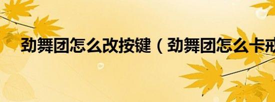 劲舞团怎么改按键（劲舞团怎么卡戒指）