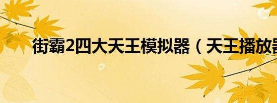 街霸2四大天王模拟器（天王播放器）