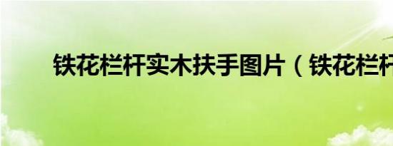铁花栏杆实木扶手图片（铁花栏杆）