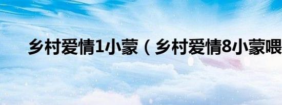 乡村爱情1小蒙（乡村爱情8小蒙喂奶）