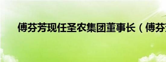 傅芬芳现任圣农集团董事长（傅芬芳）