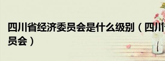 四川省经济委员会是什么级别（四川省经济委员会）