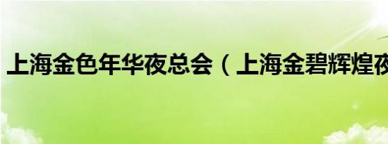 上海金色年华夜总会（上海金碧辉煌夜总会）