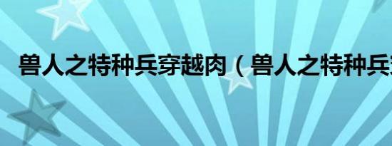 兽人之特种兵穿越肉（兽人之特种兵穿越）