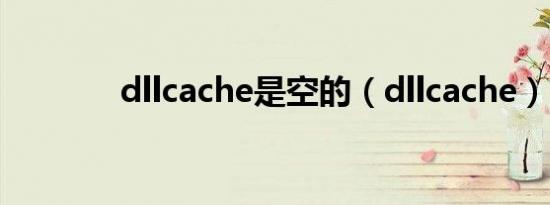 dllcache是空的（dllcache）