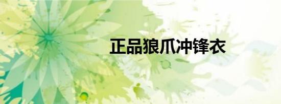 正品狼爪冲锋衣