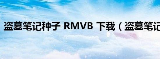 盗墓笔记种子 RMVB 下载（盗墓笔记种子）