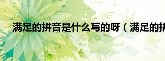 满足的拼音是什么写的呀（满足的拼音）