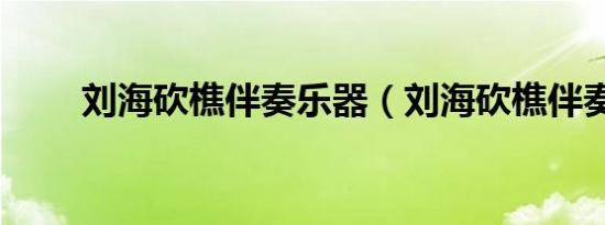 刘海砍樵伴奏乐器（刘海砍樵伴奏）