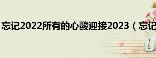 忘记2022所有的心酸迎接2023（忘记2011）