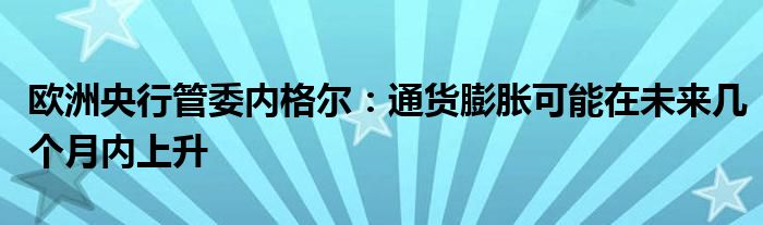 欧洲央行管委内格尔：通货膨胀可能在未来几个月内上升