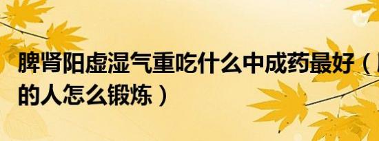 脾肾阳虚湿气重吃什么中成药最好（脾肾阳虚的人怎么锻炼）