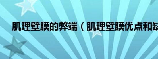 肌理壁膜的弊端（肌理壁膜优点和缺点）