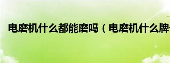 电磨机什么都能磨吗（电磨机什么牌子好）