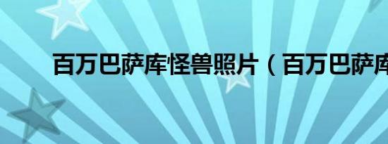 百万巴萨库怪兽照片（百万巴萨库）