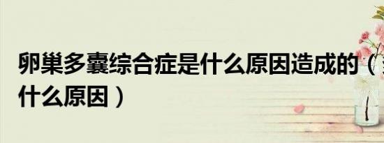 卵巢多囊综合症是什么原因造成的（多卵巢是什么原因）