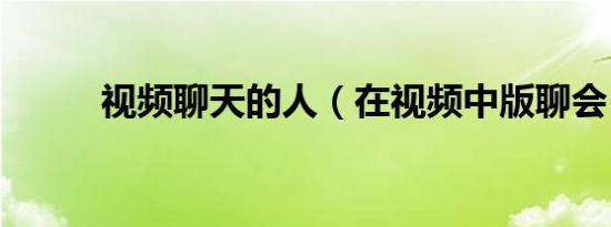 视频聊天的人（在视频中版聊会）