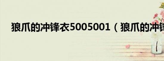 狼爪的冲锋衣5005001（狼爪的冲锋衣）