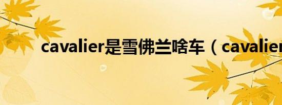 cavalier是雪佛兰啥车（cavalier）