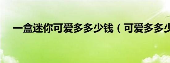 一盒迷你可爱多多少钱（可爱多多少钱）