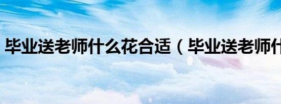 毕业送老师什么花合适（毕业送老师什么花）