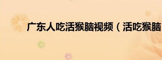 广东人吃活猴脑视频（活吃猴脑）