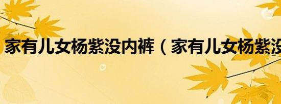 家有儿女杨紫没内裤（家有儿女杨紫没内衣）