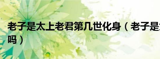 老子是太上老君第几世化身（老子是太上老君吗）