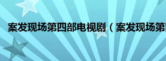 案发现场第四部电视剧（案发现场第四部）