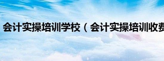 会计实操培训学校（会计实操培训收费多少）