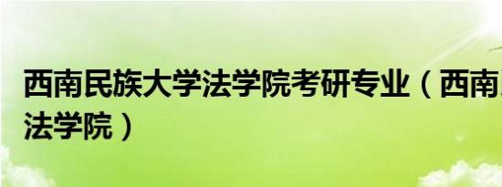 西南民族大学法学院考研专业（西南民族大学法学院）