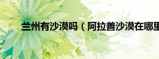 兰州有沙漠吗（阿拉善沙漠在哪里）