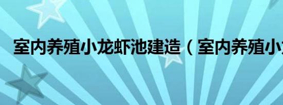 室内养殖小龙虾池建造（室内养殖小龙虾）