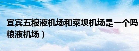 宜宾五粮液机场和菜坝机场是一个吗（宜宾五粮液机场）