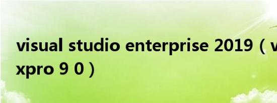 visual studio enterprise 2019（visual foxpro 9 0）