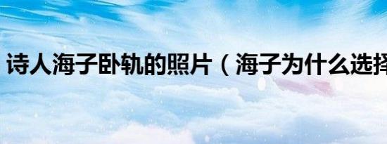诗人海子卧轨的照片（海子为什么选择卧轨）