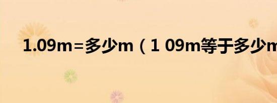 1.09m=多少m（1 09m等于多少mm）