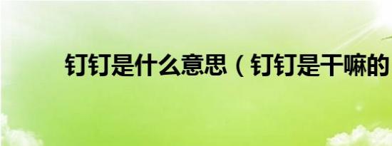 钉钉是什么意思（钉钉是干嘛的）