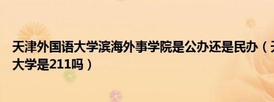 天津外国语大学滨海外事学院是公办还是民办（天津外国语大学是211吗）