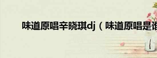 味道原唱辛晓琪dj（味道原唱是谁）