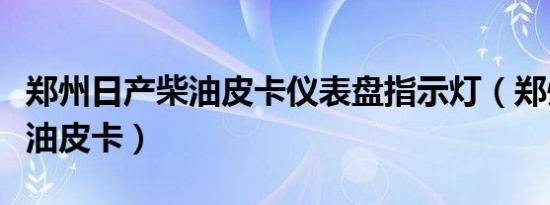 郑州日产柴油皮卡仪表盘指示灯（郑州日产柴油皮卡）