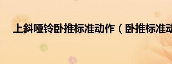 上斜哑铃卧推标准动作（卧推标准动作）